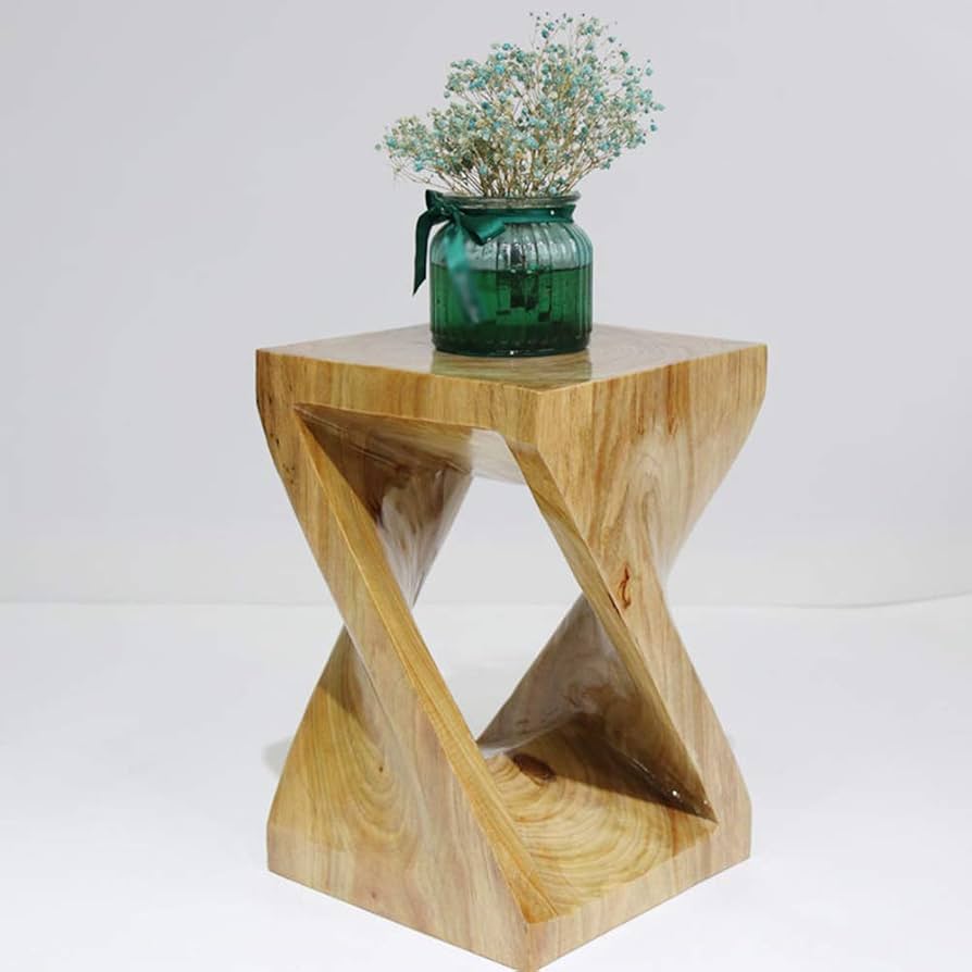 Amazon｜切り株のサイドテーブル、樟脳の木北欧スタイル木製スツール